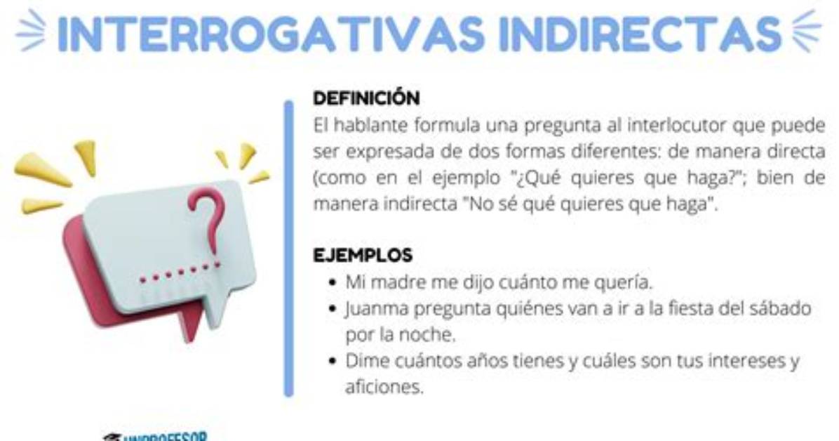 Preguntas Indirectas Ejemplos