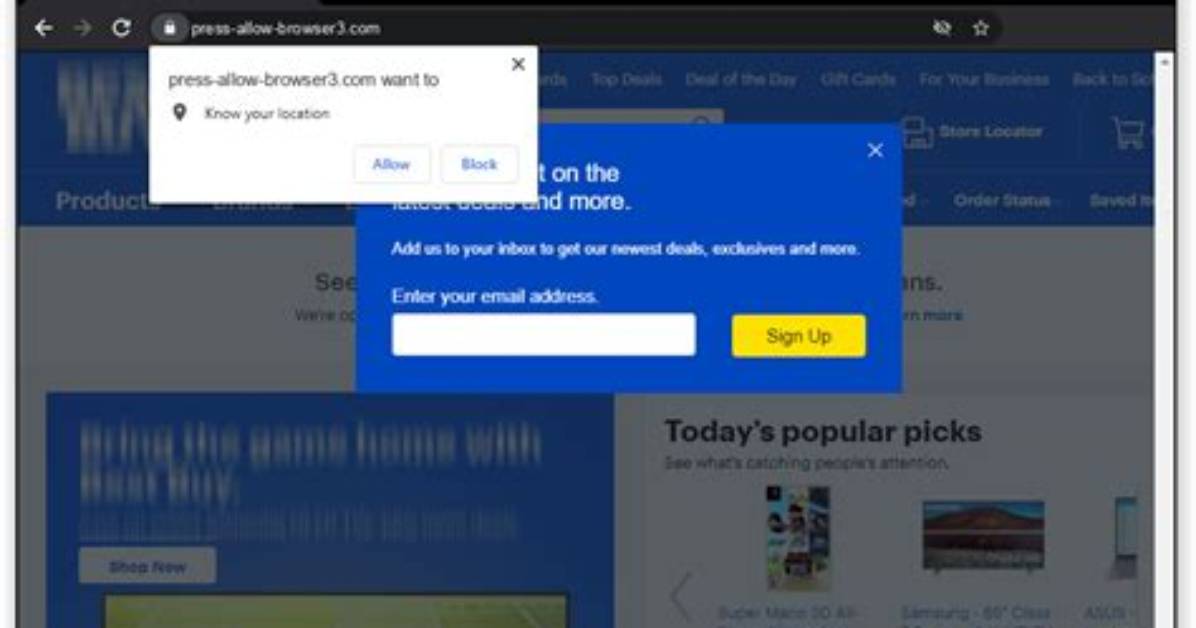 Press-Allow-Browser3. Com Pop-Ups Removal — How to Fix Guide