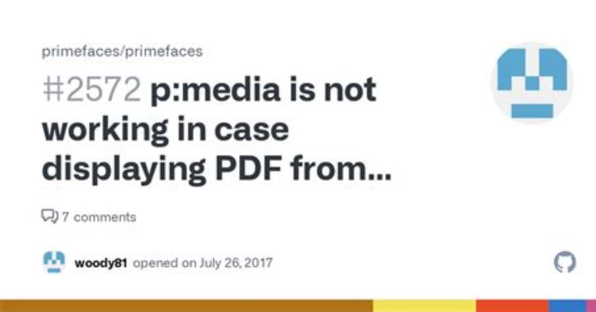 Primefaces P: Media Pdf Not Loading