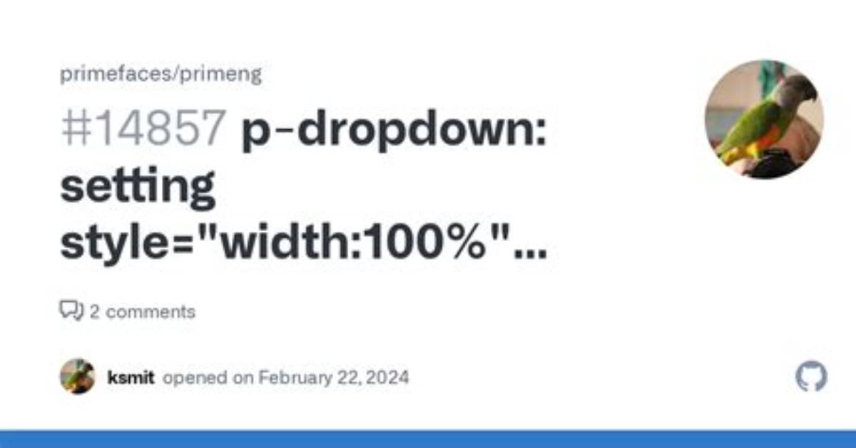 PrimeNG P-Dropdown Stretch 100%