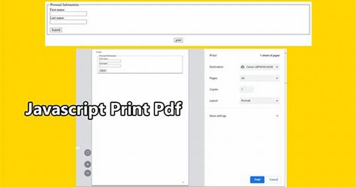 Print Pdf Directly from Javascript
