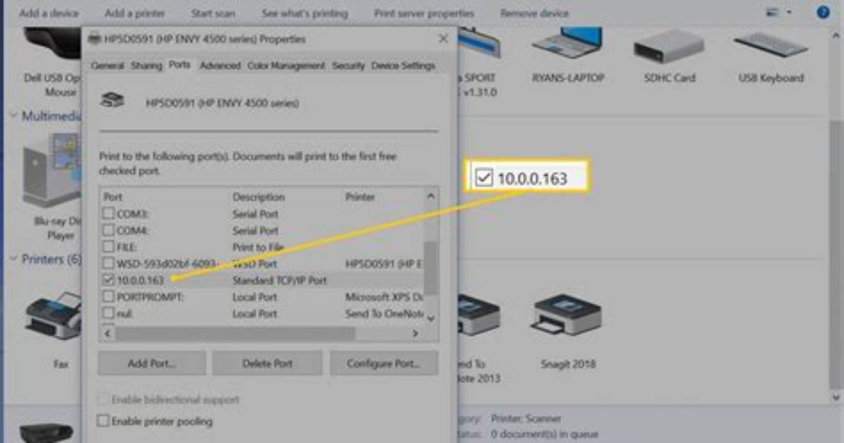 Print to a Network Printer Using Ip Address