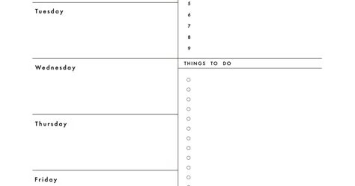 Printable to Do List