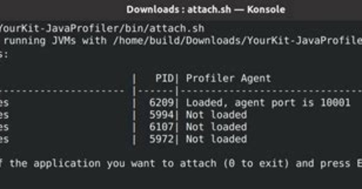 Profiling a Running Java Application in Command Line