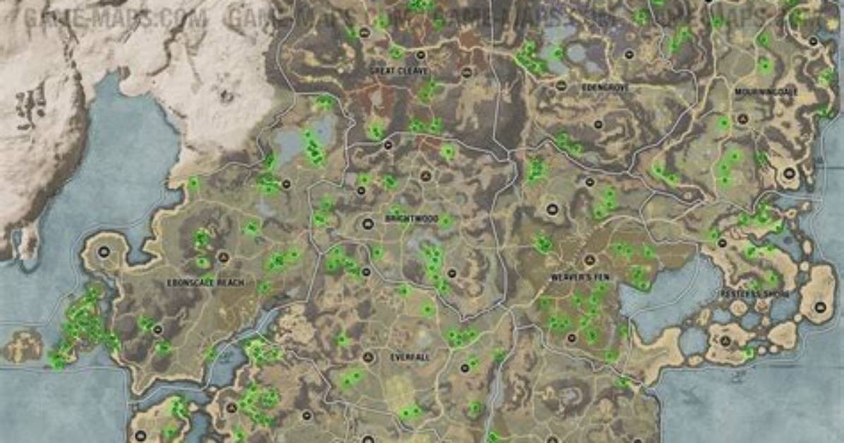 Provisions Crates and Stockpiles Location Map in New World