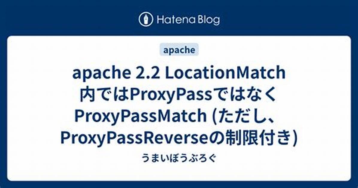 Proxypassmatch with Proxypassreverse