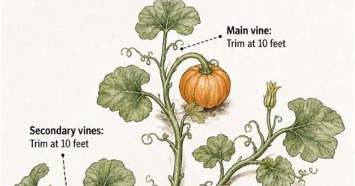 Pruning Pumpkin Vines