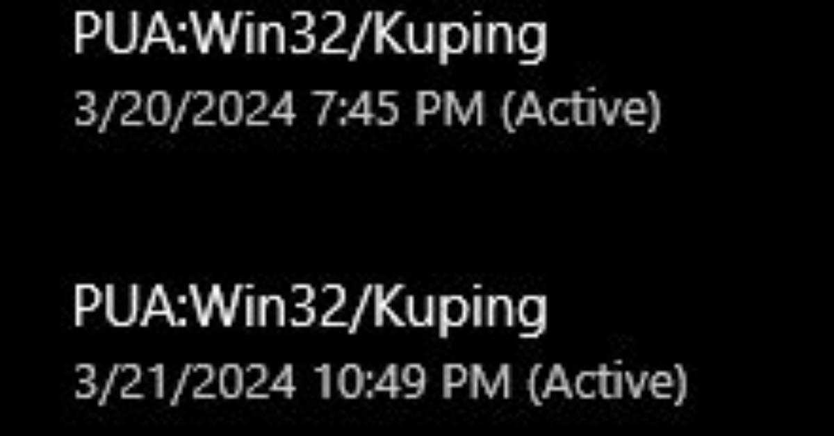 Pua: Win32/Kuping