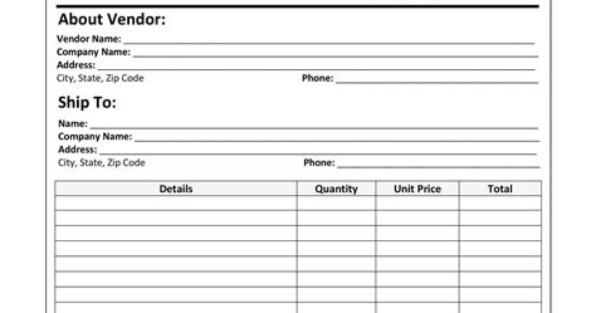 Purchase Order Template