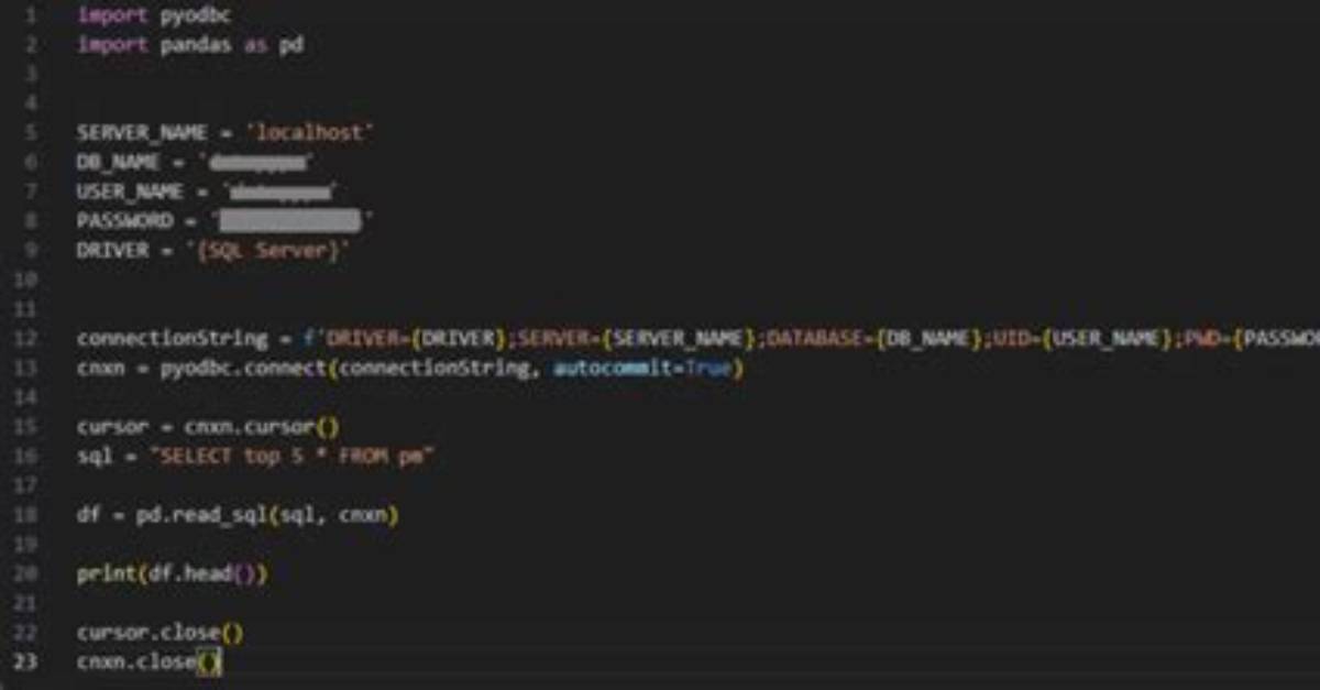 Pyodbc: Login Timeout Error