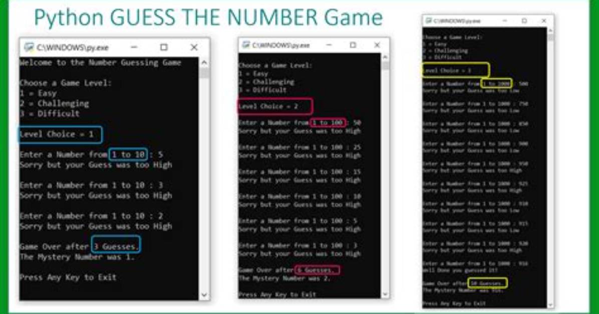 Python 3.1 Number Guessing Game Higher or Lower Loop