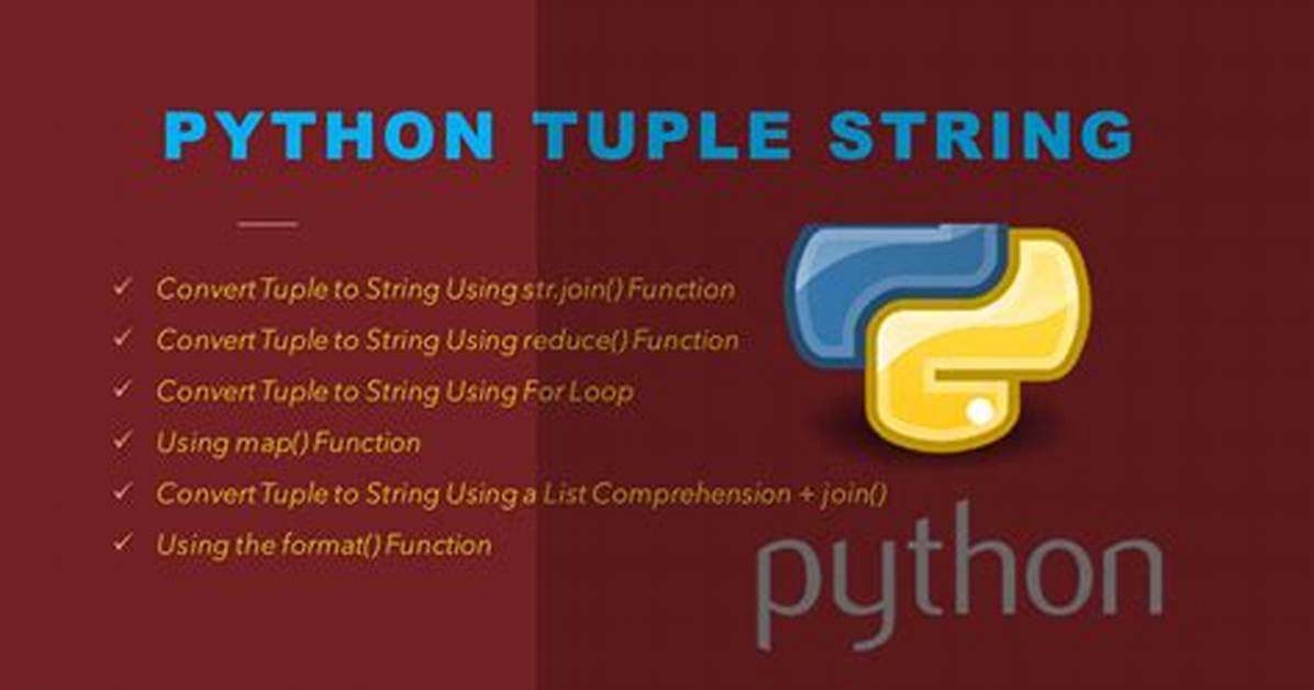 Python Convert Tuple to String