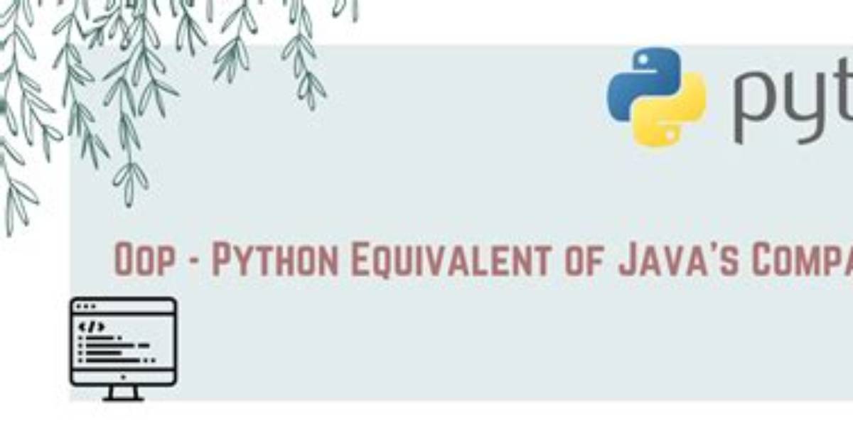 Python Equivalent of Java's compareTo()