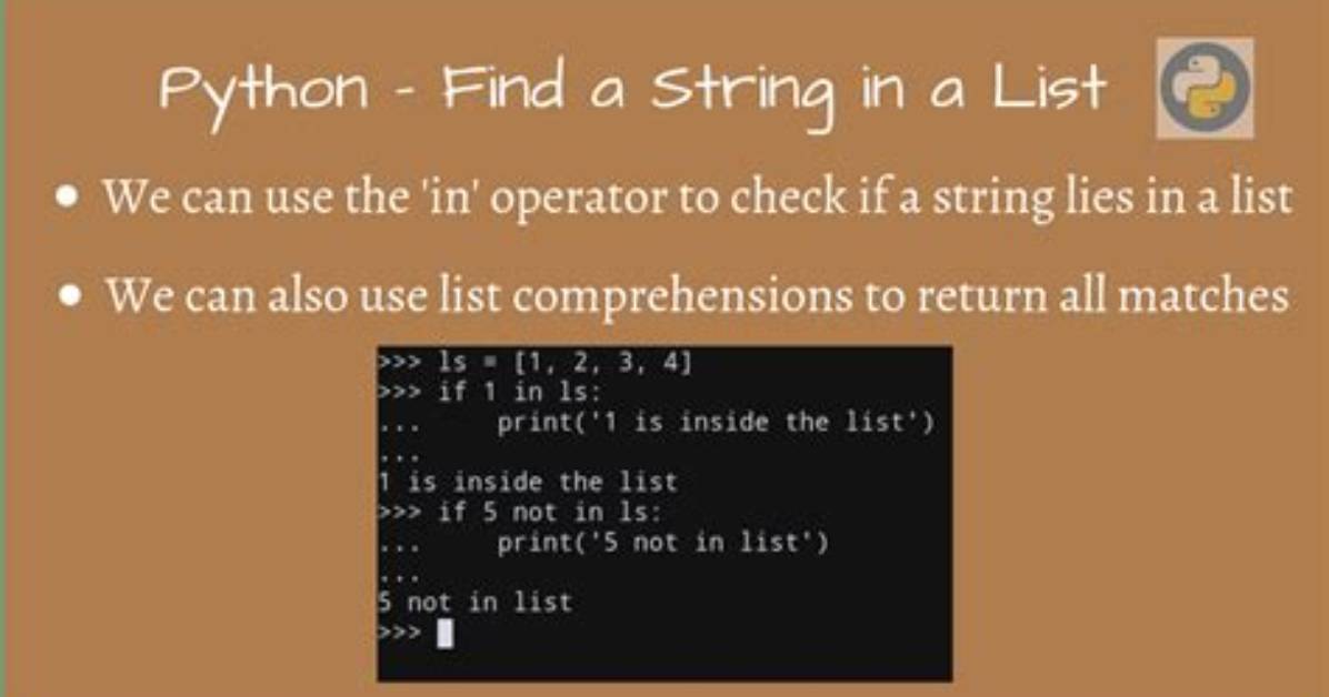 Python: Find in List