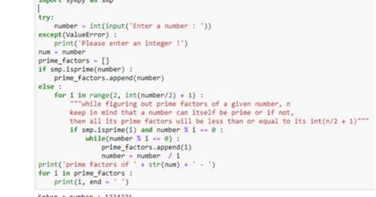 Python Finding Prime Factors