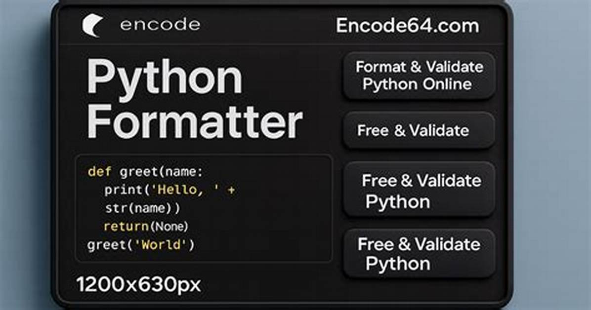 Python Formatters