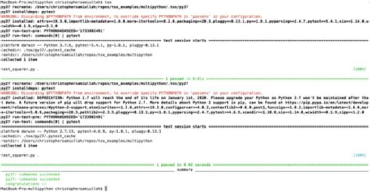 Python - Invocationerror in Tox Running Py. Test and Coverage Test