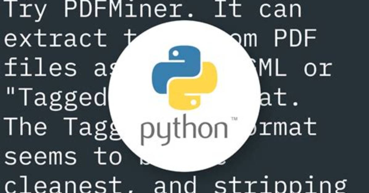 Python Module for Converting Pdf to Text [Closed]