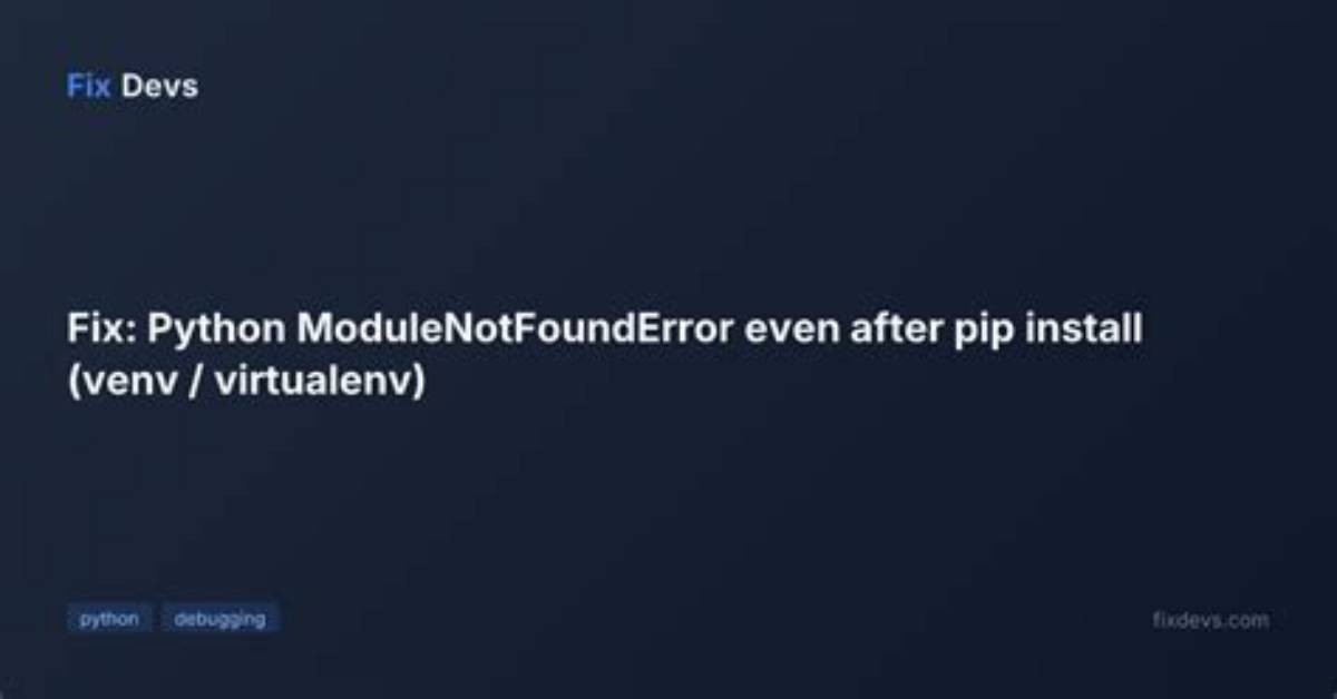 Python Pip Install Module Is Not Found. How to Link Python to Pip Location?