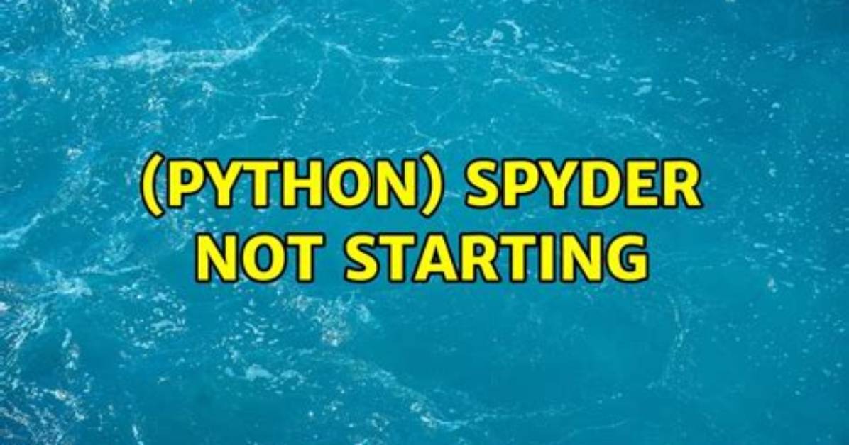 Python Spyder Is Not Starting on Ubuntu