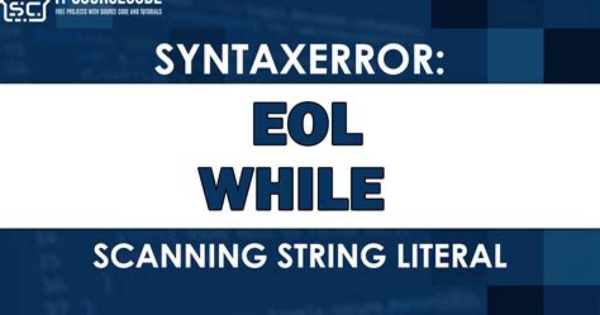 Python: Syntaxerror: Eol While Scanning String Literal