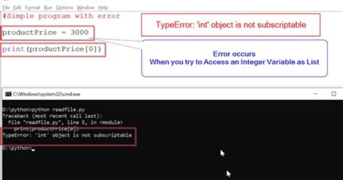 Python Typeerror: 'Type' Object Does Not Support Item Assignment