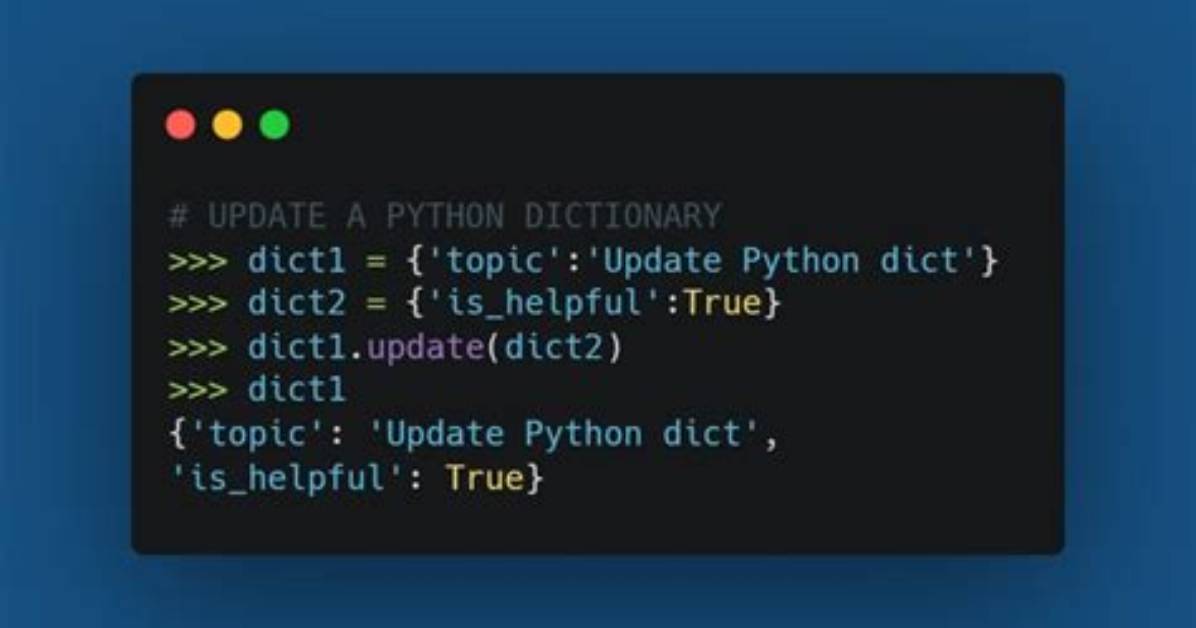 Python Update a Key in Dict If It Doesn't Exist