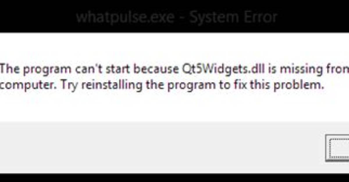 Qt5Widgets. Dll Is Missing? [Duplicate]