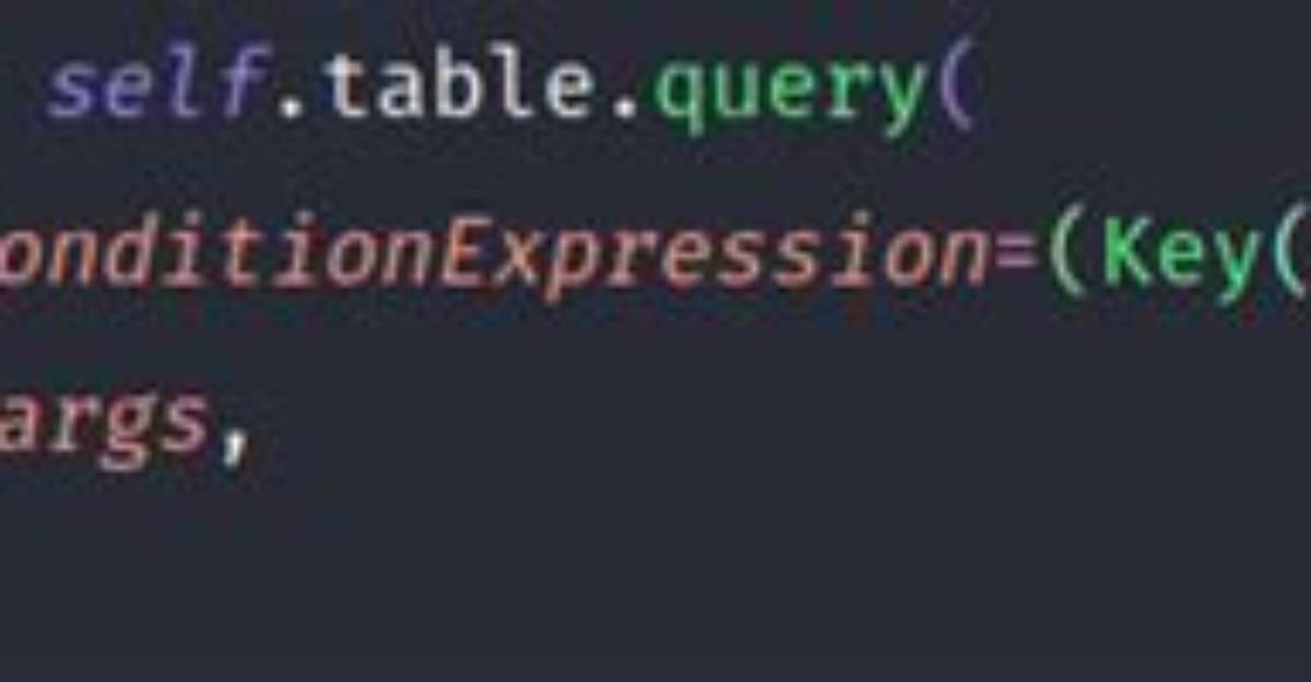 Query Condition Missed Key Schema Element: Validation Error