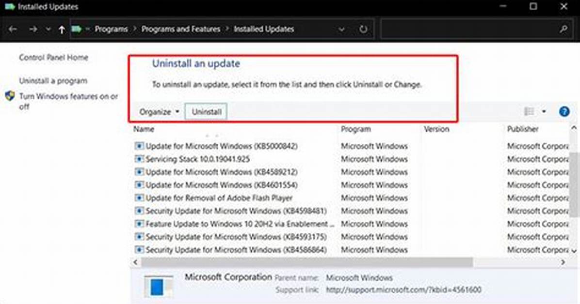 Question: Can’t Uninstall Some Windows Updates?