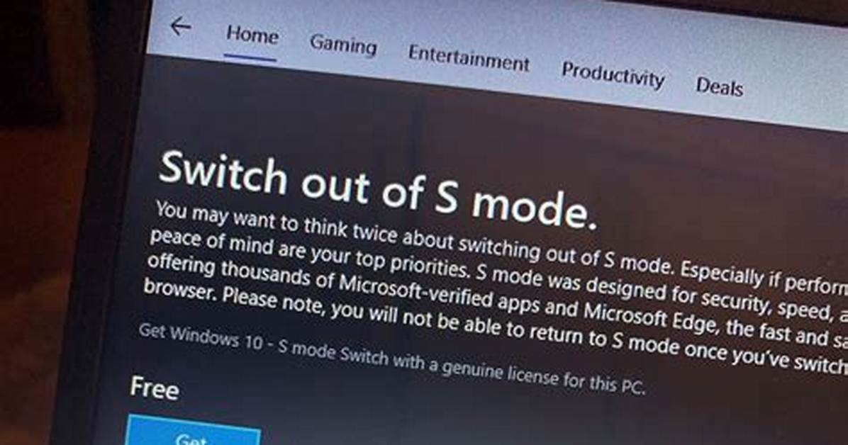 Question: Can Windows 10 S Mode Be Turned off?