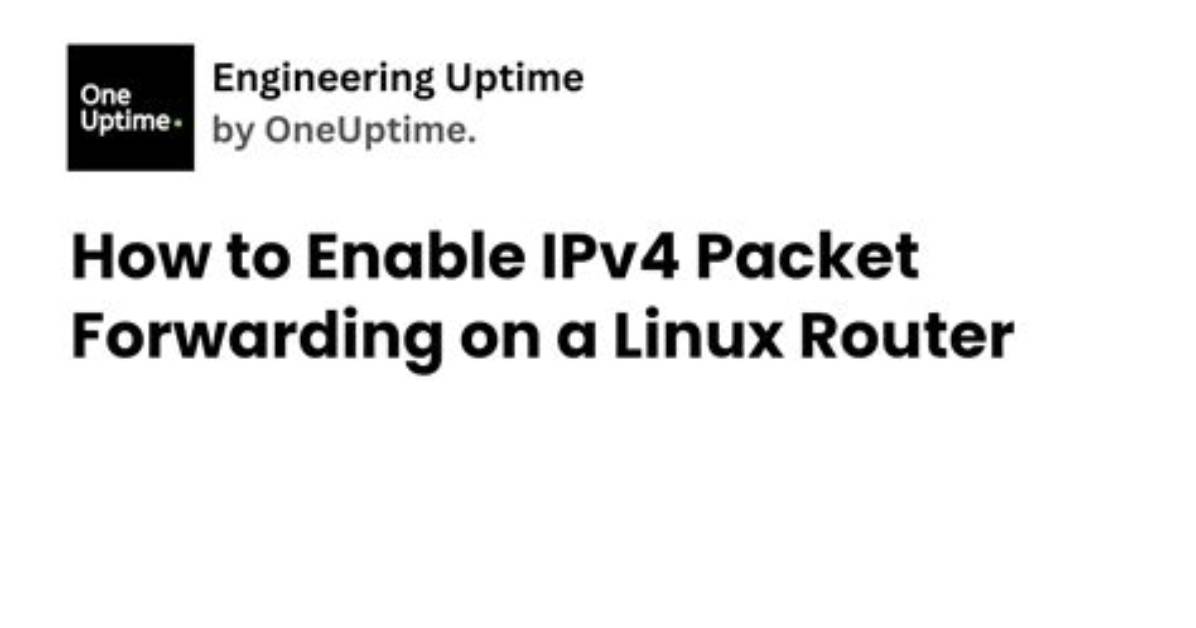 Question: How Do I Enable Ipv4 Forwarding in Linux?
