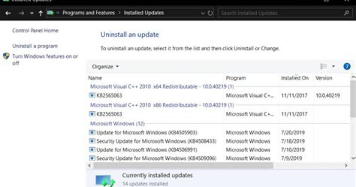 Question: How Do I Find Installed Updates on Windows 10?