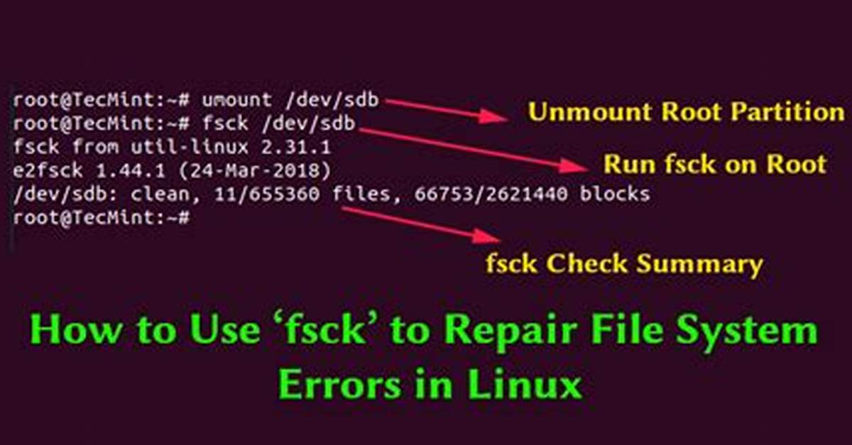 Question: How Do I Fix Fsck Errors in Ubuntu?
