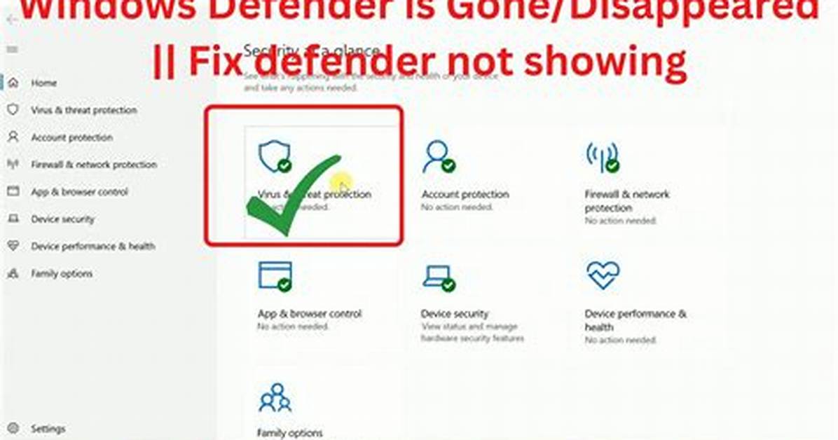 Question: How Do I Fix Windows Defender in Windows 10?
