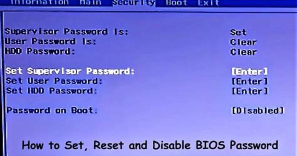 Question: How Do I Remove Bios Password on Laptop?