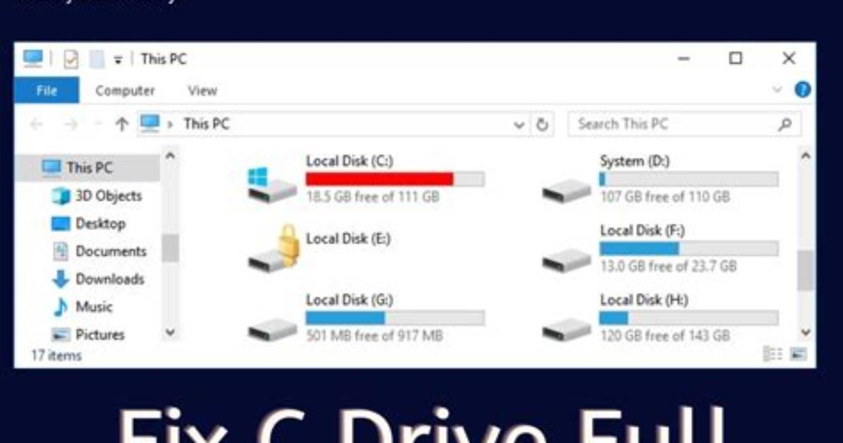 Question: How Much Space Does C Drive Take Windows 7?