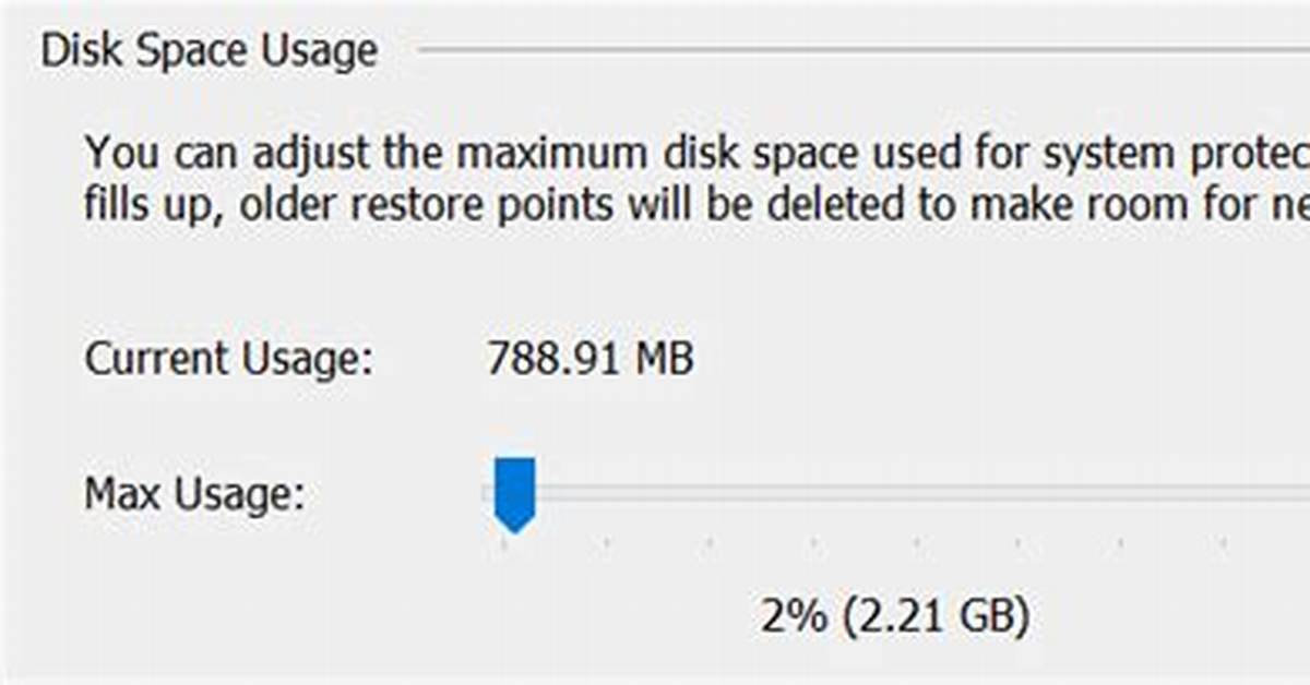 Question: How Much Space for System Restore Windows 10?