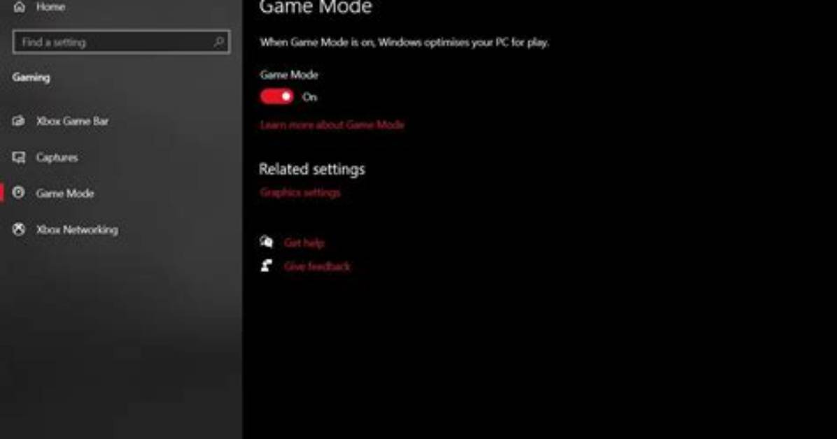 Question: How to Disable Windows Game Mode?