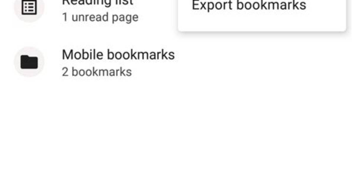 Question: How to Export Bookmarks from Android?