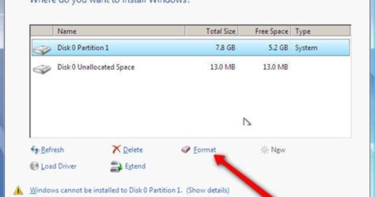 Question: How to Format Windows 7?