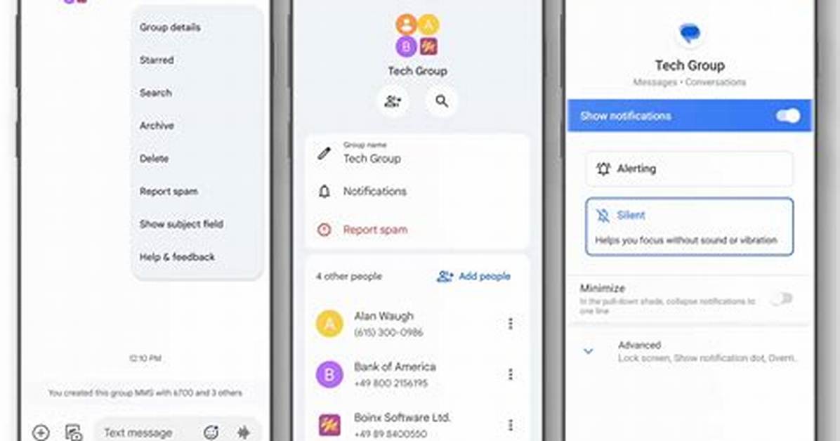 Question: How to Group Text Android?