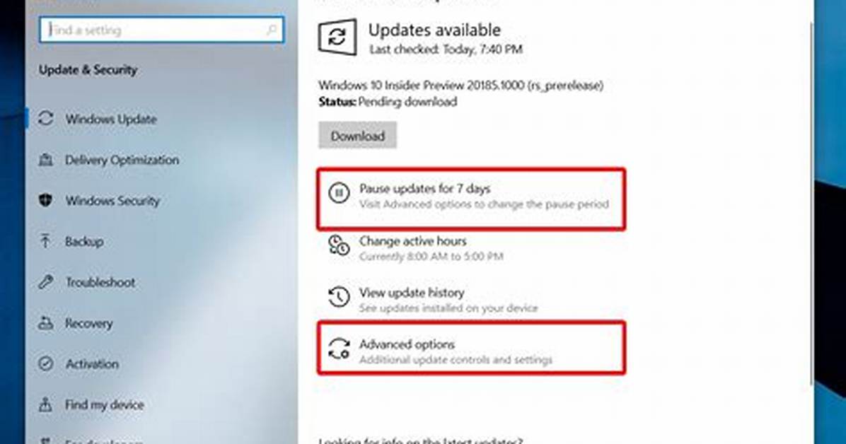 Question: How to Pause Windows 10 Update?