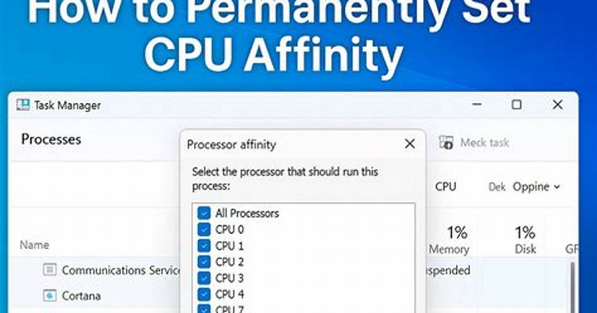 Question: How to Set Affinity in Windows 10?