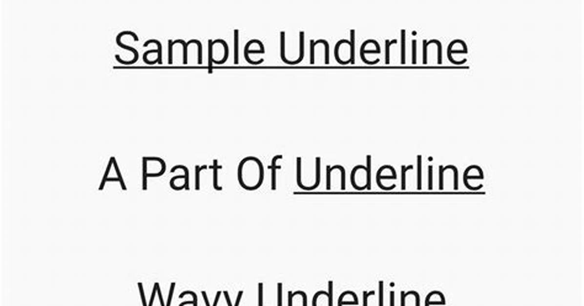 Question: How to Underline Text on Android?