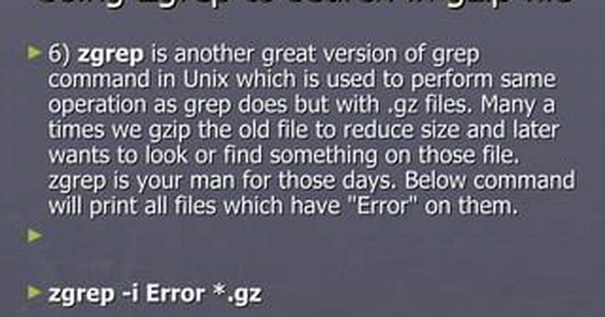 Question: How Use Zgrep Command in Unix?