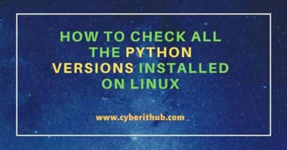 Question: Is Python Installed on Linux?