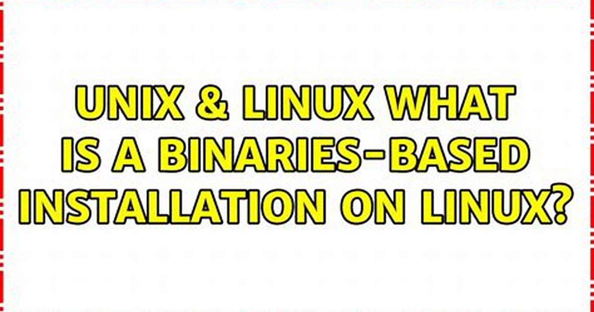 Question: What Are Binaries in Linux?