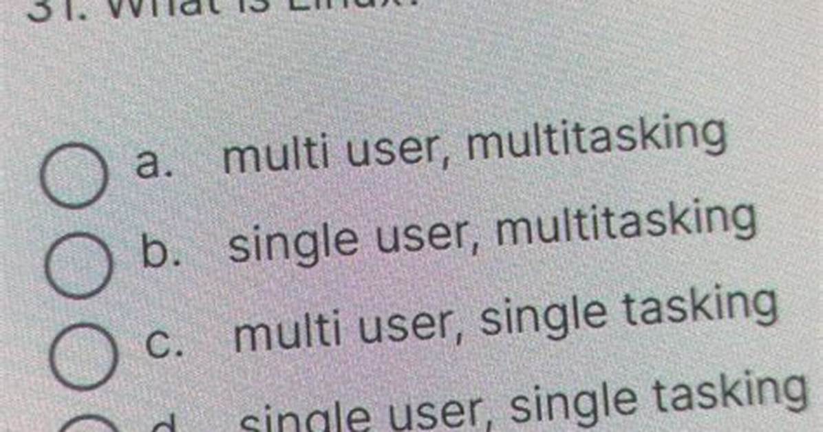 Question: What Is Linux Multi User Multitasking?