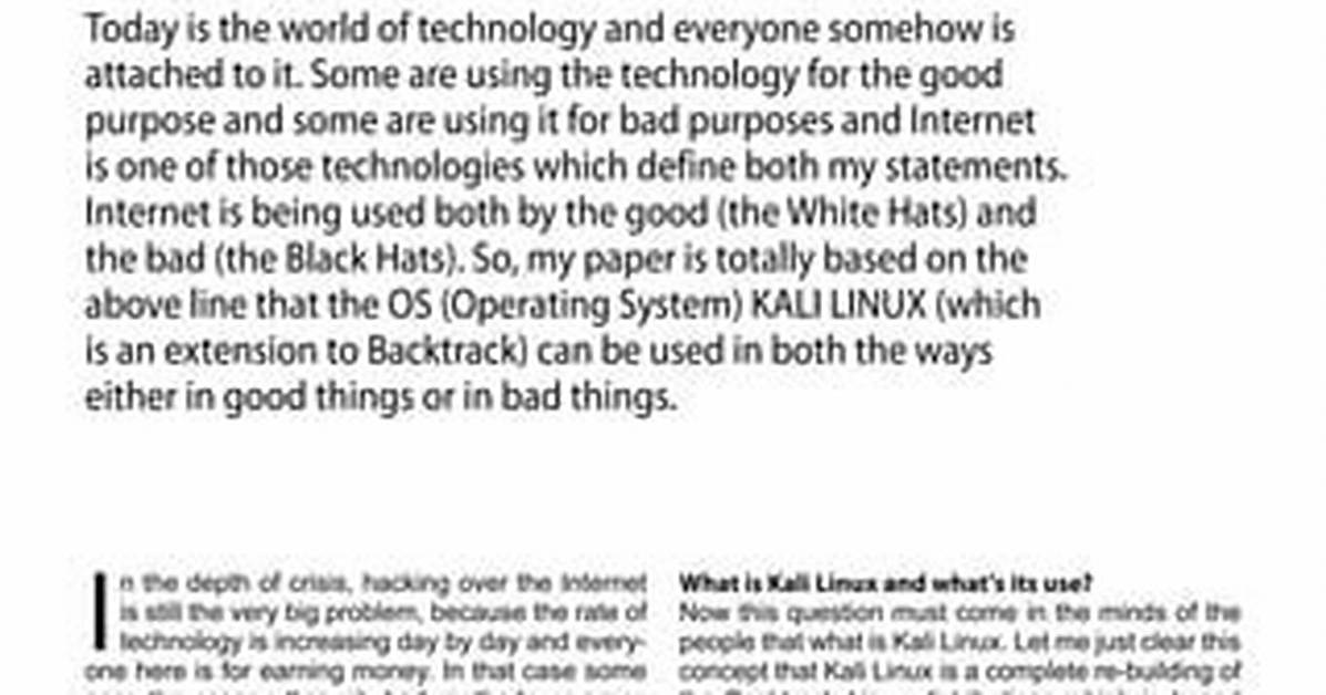Question: What Was Kali Linux Called Before?